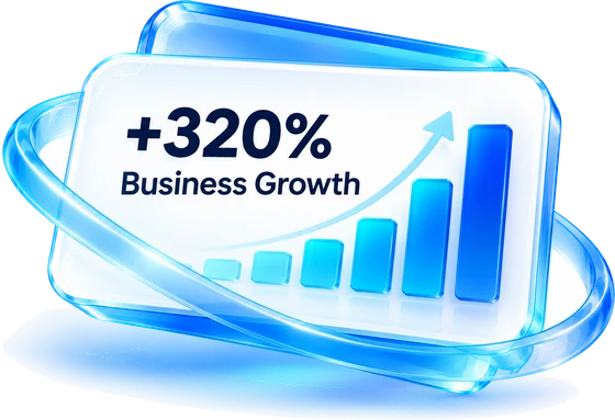 +320% Business Growth
